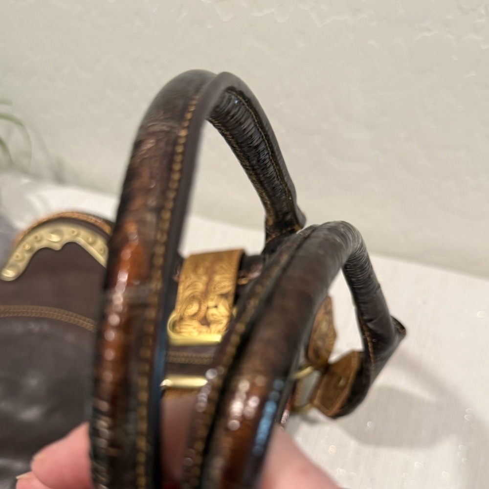 M.C. Brown and Gold Women's Handbag - Picture 6 of 10